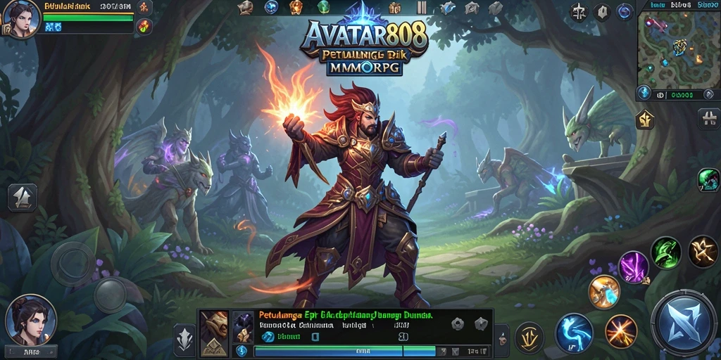Screenshot gameplay <strong>AVATAR808</strong> menampilkan pertarungan seru dengan pemain lain di dunia MMORPG.