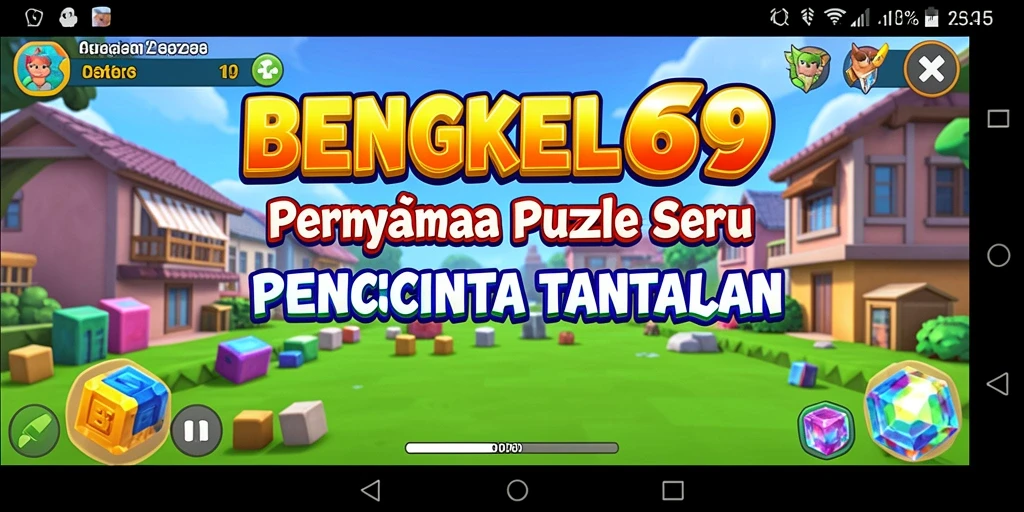 Tangkapan layar seru gameplay BENGKEL69 dengan tantangan puzzle.
