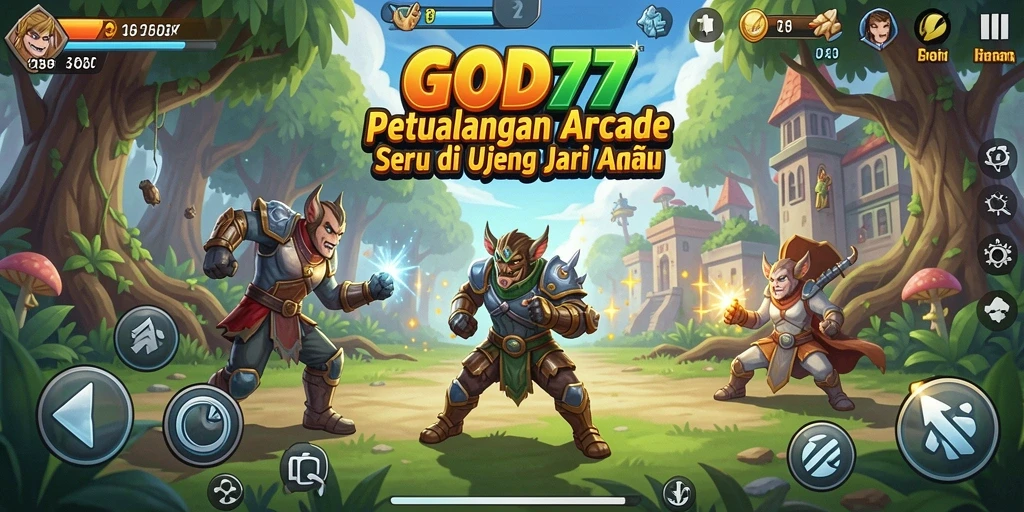 Tangkapan layar gameplay GOD77 yang menampilkan aksi seru dan karakter menarik.