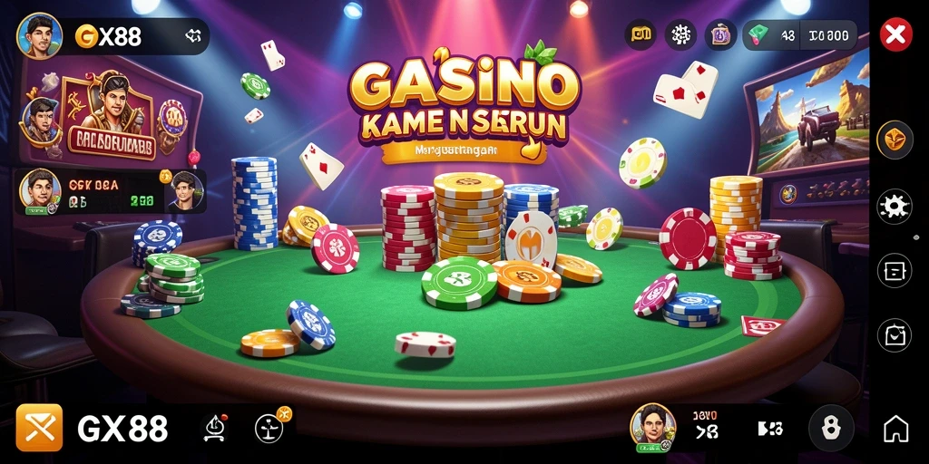 Tampilan menarik dari gameplay Kasino di GX88 yang memikat.