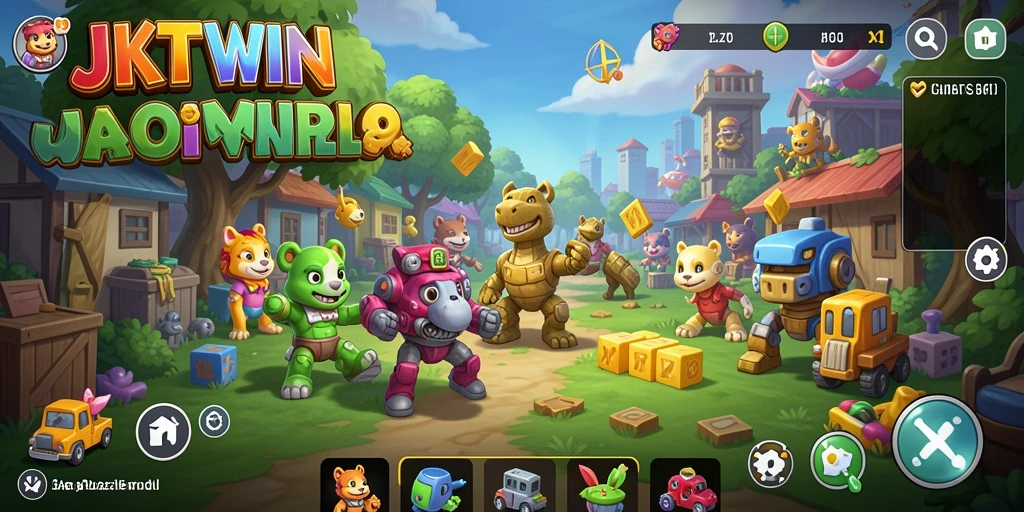 Tampilan gameplay JKTWIN yang menarik dengan berbagai teka-teki menantang.