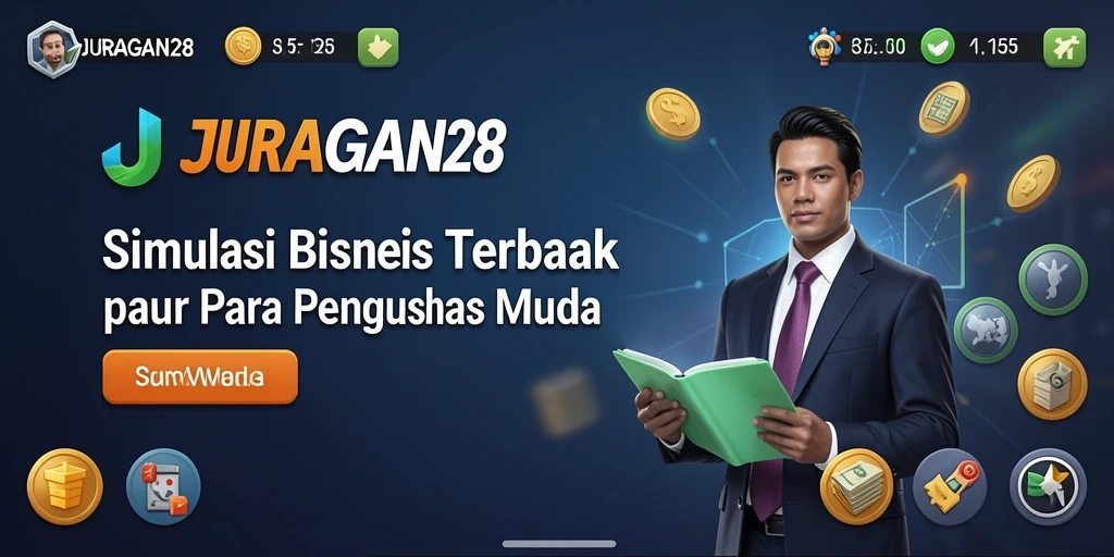 Tangkapan layar dari gameplay menarik JURAGAN28 yang menunjukkan strategi bisnis.
