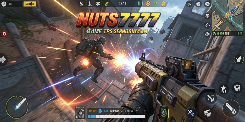 Gameplay intens dalam NUTS777 dengan grafis menakjubkan.