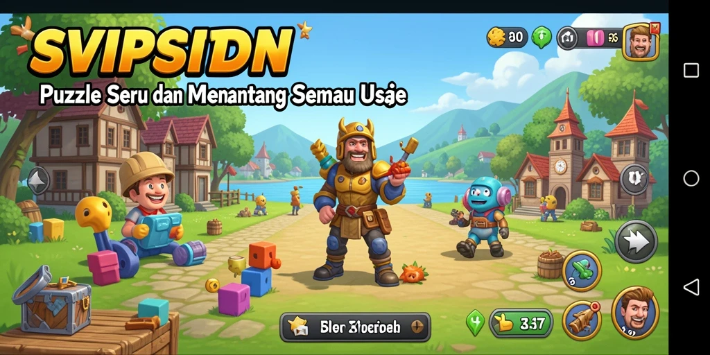 Tampilan gameplay SVIPSIDN dengan teka-teki yang menantang dan menarik.