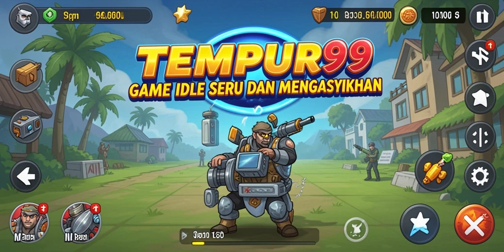 Tangkapan layar TEMPUR99 menunjukkan keseruan gameplay Idle yang menawan.